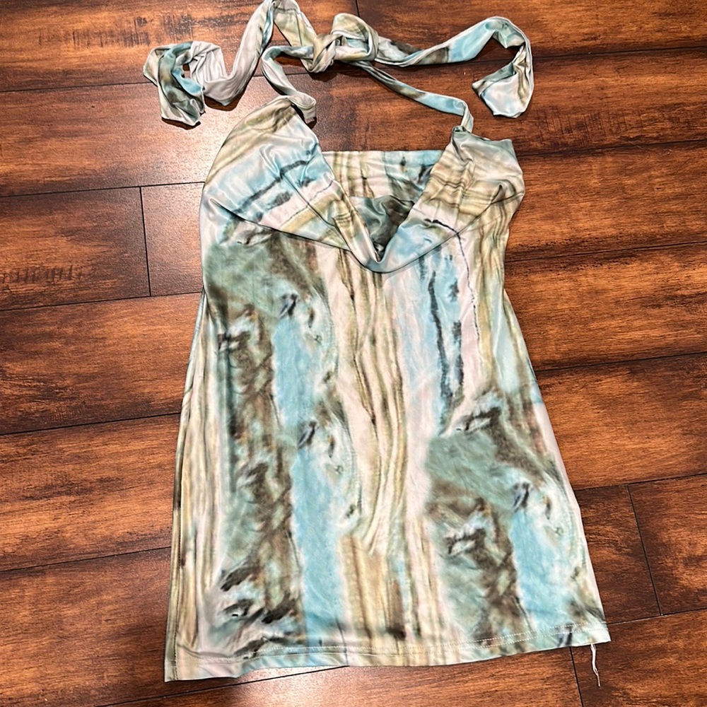 Tie dye mini dress